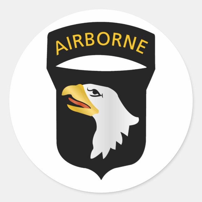 101st Airborne Division Classic Round Sticker (Front)