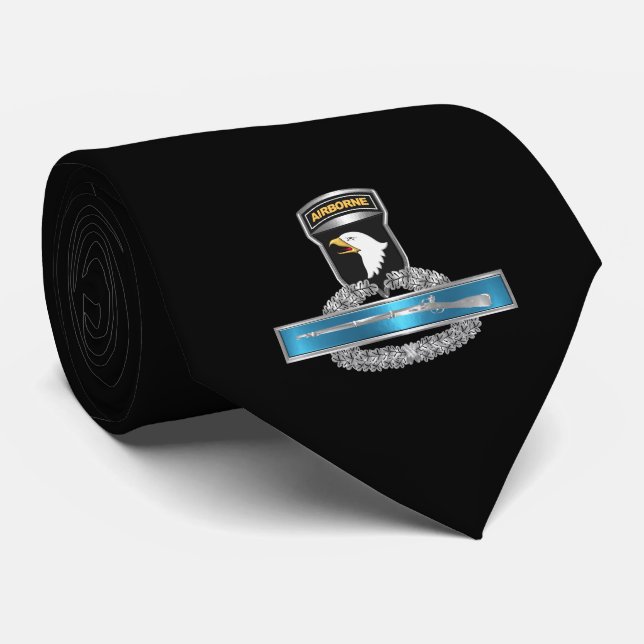 101st Airborne Division  Combat Infantry Badge Tie (Rolled)