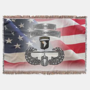 101st Airborne Division Customised Air Assault Throw Blanket