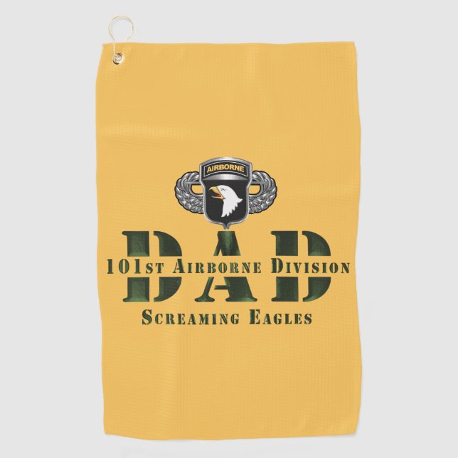 101st  Airborne Division DAD Golf Towel (Front)