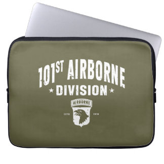 101st Airborne Division Fatigue Green Distressed Laptop Sleeve