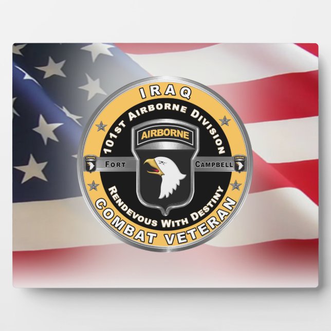 101st Airborne Division Iraq Veteran Plaque (Front)