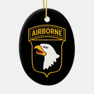 101st Airborne Division - Military Patch Insignia Ceramic Ornament