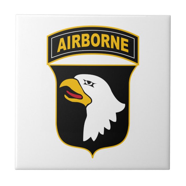 101st Airborne Division Military Veteran Ceramic Tile (Front)