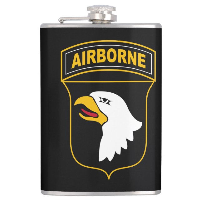 101st Airborne Division Military Veteran Hip Flask (Front)