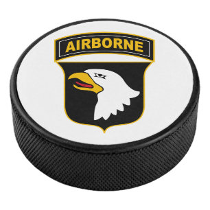 101st Airborne Division Military Veteran Hockey Puck