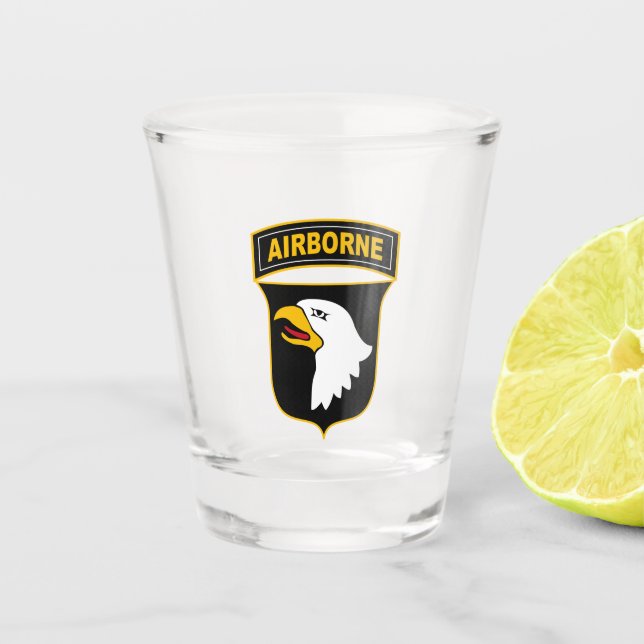 101st Airborne Division Military Veteran Shot Glass (Front)