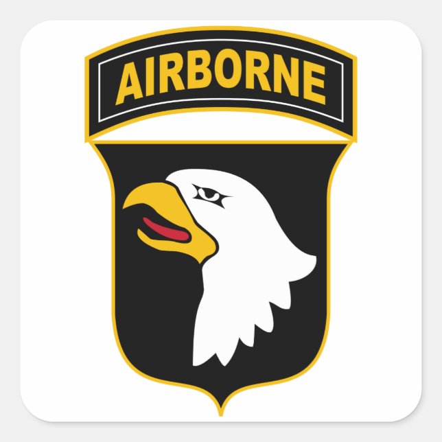 101st Airborne Division Military Veteran Square Sticker (Front)