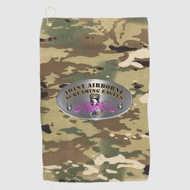 101st Airborne Division MOM Golf Towel (Front)