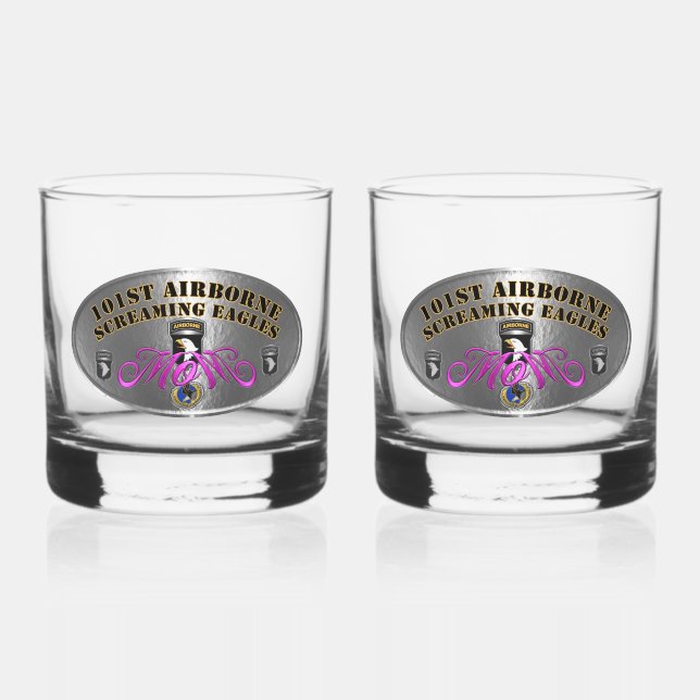 101st Airborne Division MOM Whiskey Glass (Front)