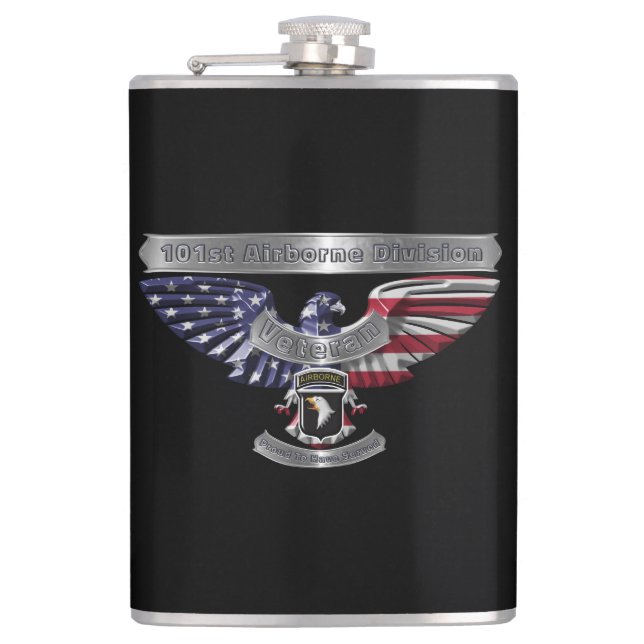 101st Airborne Division “Proud To Have Served” Hip Flask (Front)