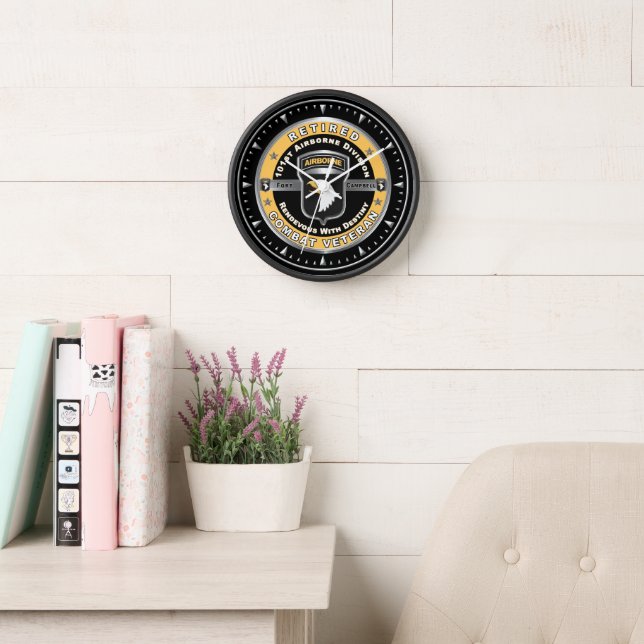 101st Airborne Division Retired Veteran Clock (Reading Room)