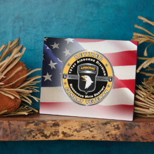 101st  Airborne Division Retired Veteran Plaque