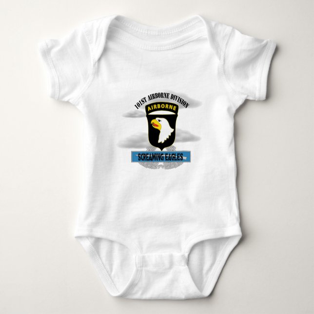 101st Airborne Division "Screaming Eagles" Baby Bodysuit (Front)