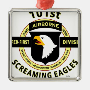 101ST AIRBORNE DIVISION "SCREAMING EAGLES" METAL ORNAMENT