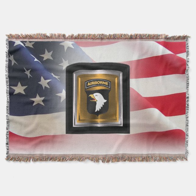 101st Airborne Division Throw Blanket (Front)