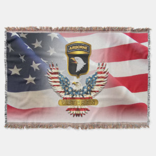 101st Airborne Division  Throw Blanket