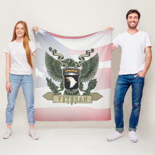 101st Airborne Division Veteran Fleece Blanket