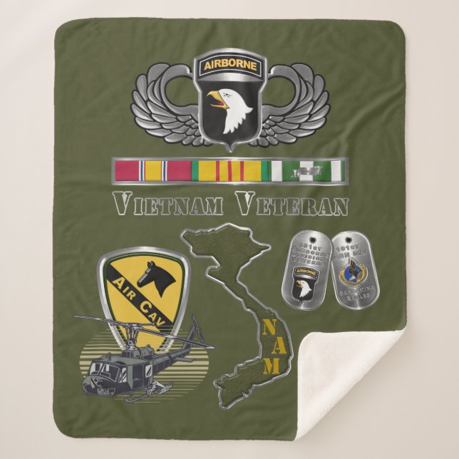 101st Airborne Division Vietnam Air Cav  Sherpa Blanket (Front)