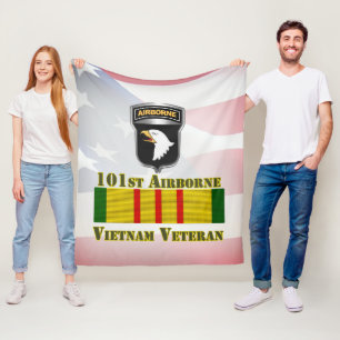 101st Airborne Division Vietnam Veteran Fleece Blanket