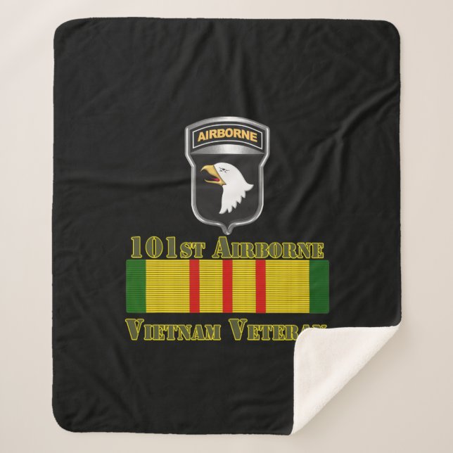 101st Airborne Division   Vietnam Veteran Sherpa Blanket (Front)