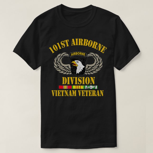 101st Airborne Division Vietnam Veteran Tshirt, Ve T-Shirt (Design Front)