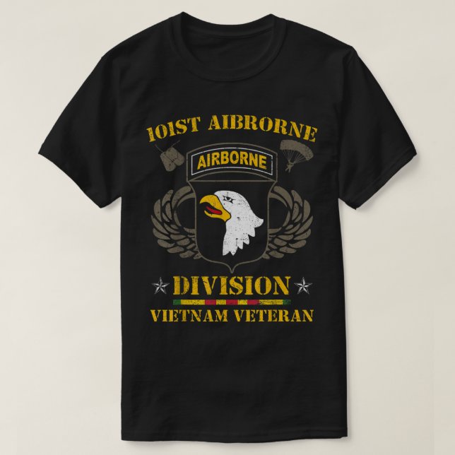 101st Airborne Division Vietnam Veteran Tshirt, Ve T-Shirt (Design Front)