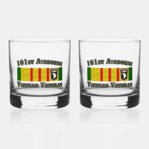 101st Airborne Division Vietnam Veteran Whiskey Glass