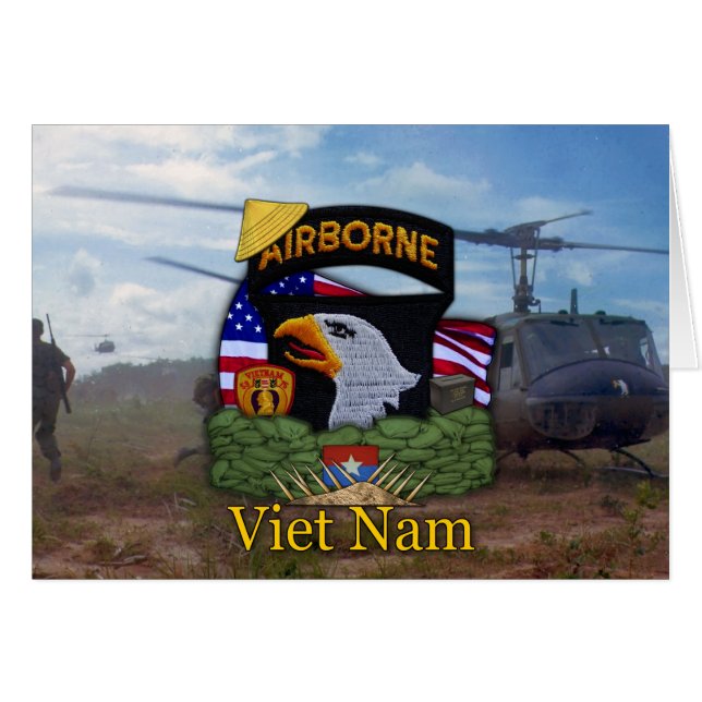 101st airborne division vietnam vets Card (Front Horizontal)