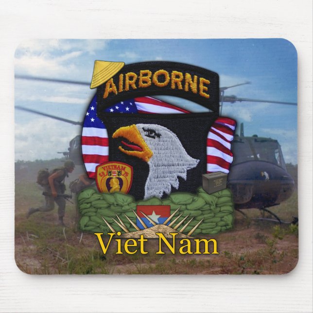 101st airborne division vietnam war vets Mousepad (Front)