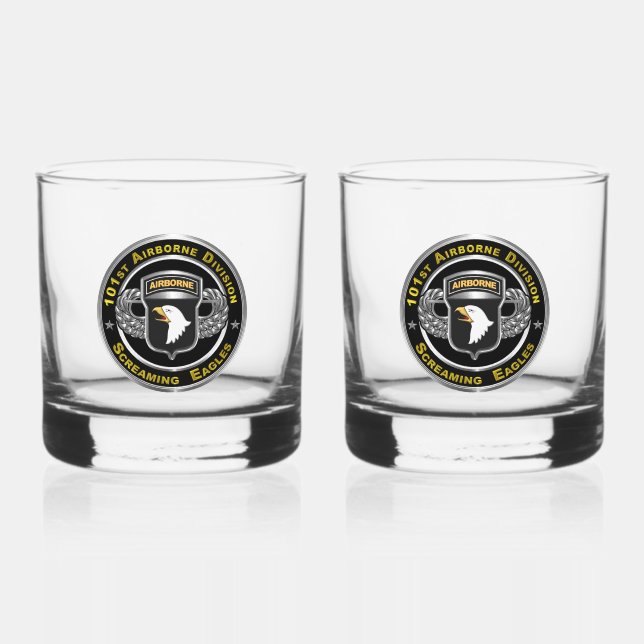 101st Airborne Division  Whiskey Glass (Front)