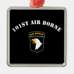 101st Airborne Insignia Metal Tree Decoration