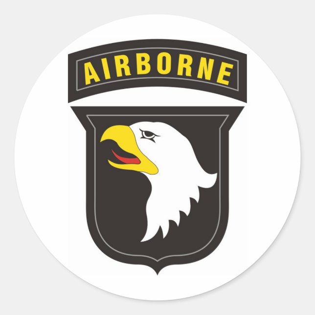 101st Airborne Screaming Eagle Emblem Classic Round Sticker (Front)