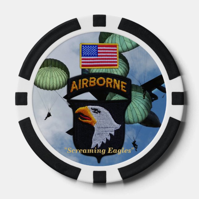 101st airborne screaming eagles fort campbell poker chips (Front)