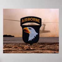 101st Airborne Screaming Eagles Patch Poster