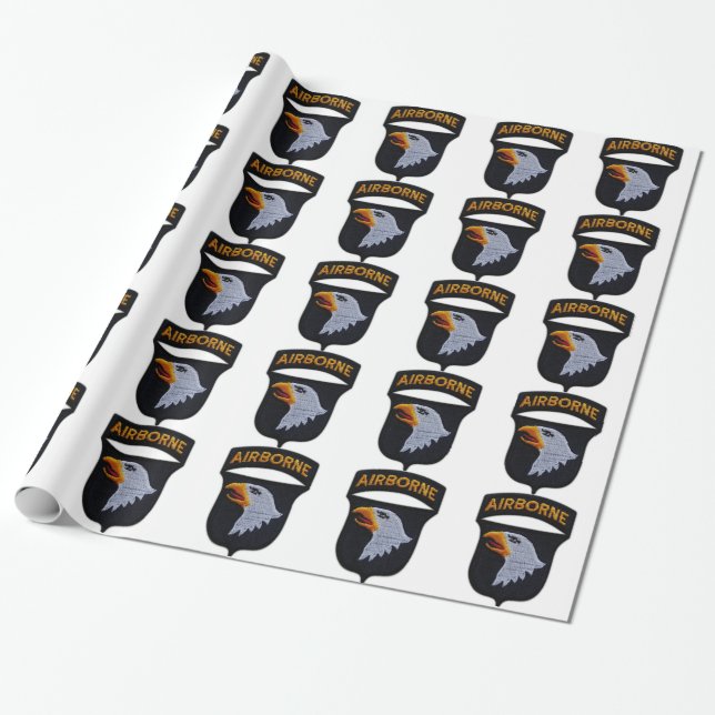 101st airborne screaming eagles patch wrapping paper (Unrolled)