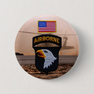 101st airborne screaming eagles veterans Button