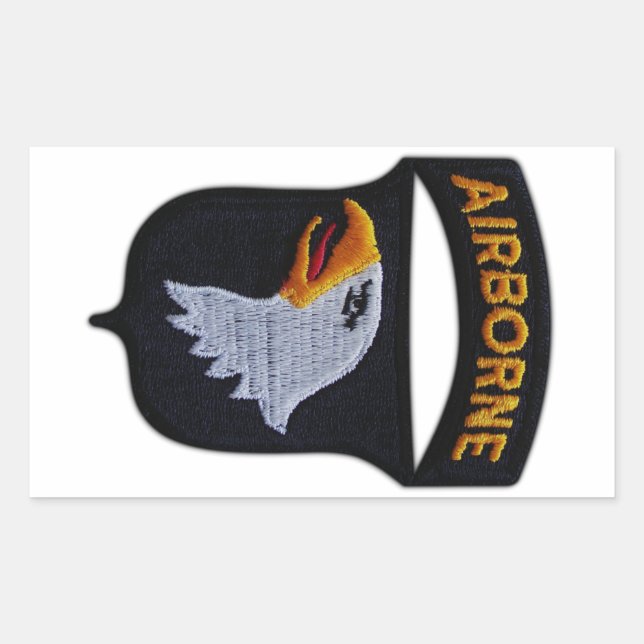101st Airborne Screaming Eagles Veterans LRRPS Rectangular Sticker (Front)