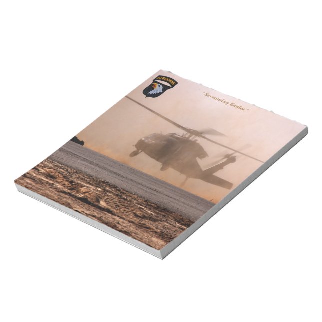 101st airborne screaming eagles veterans patch notepad (Rotated)