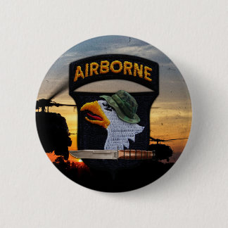 101st airborne screaming eagles veterans vets 6 cm round badge