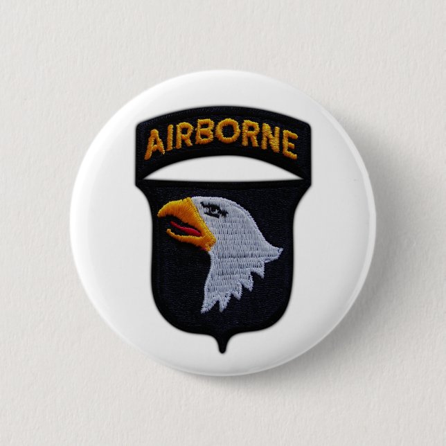 101st airborne screaming eagles veterans vets 6 cm round badge (Front)