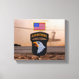 101st airborne screaming eagles veterans vets canvas print