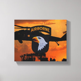 101st airborne screaming eagles veterans vets canvas print