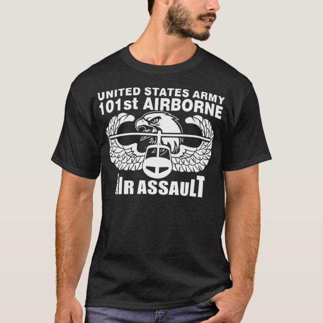 101st Army Airborne Air Assault mustang tina marti T-Shirt (Front)