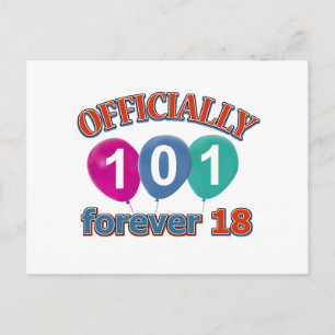 101st birthday designs postcard