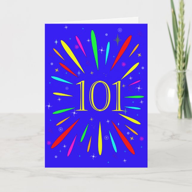 101st Birthday Explosion Card (Front)