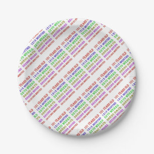 101st Birthday Milestones Paper Plate