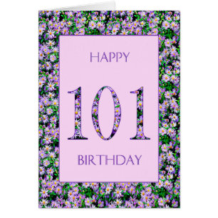 101st Birthday Purple Daisies