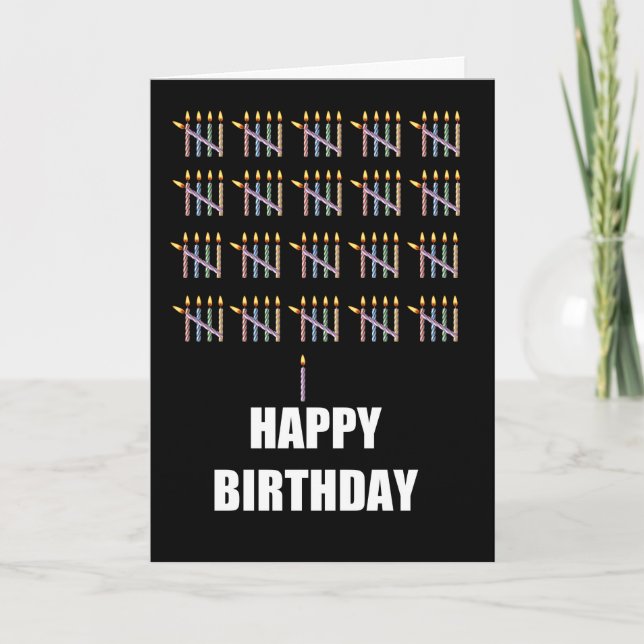 101st Birthday with Candles Card (Front)