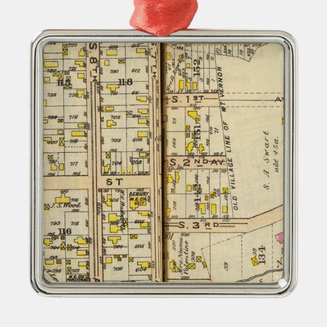 102103 Mt Vernon Metal Ornament (Front)